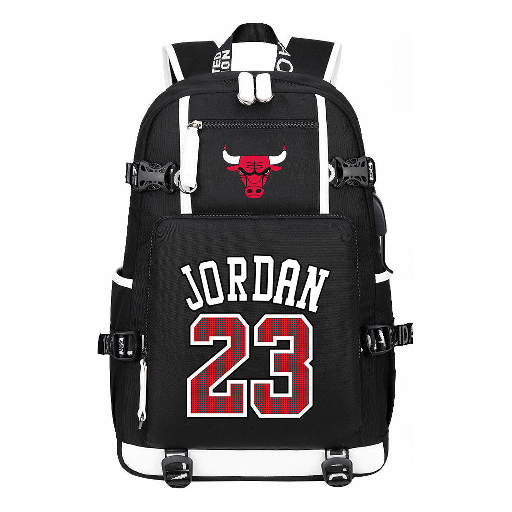 Sports Basketball Star Printed Usb Youth Student Backpack For Men And Women's Leisure Travel Backpack