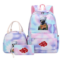 Naruto Teenage Girls School Bag Lunch Bag Three Piece Backpack Set