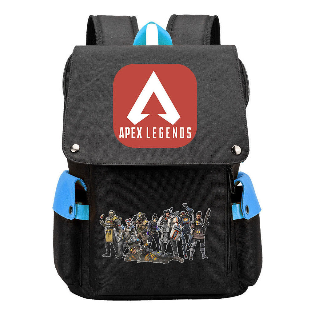 Apex Hero Print Usb Charging Cap Headpiece Student Backpack Leisure Backpack