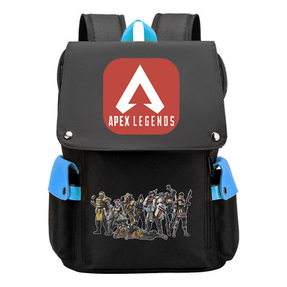 Apex Hero Print Usb Charging Cap Headpiece Student Backpack Leisure Backpack