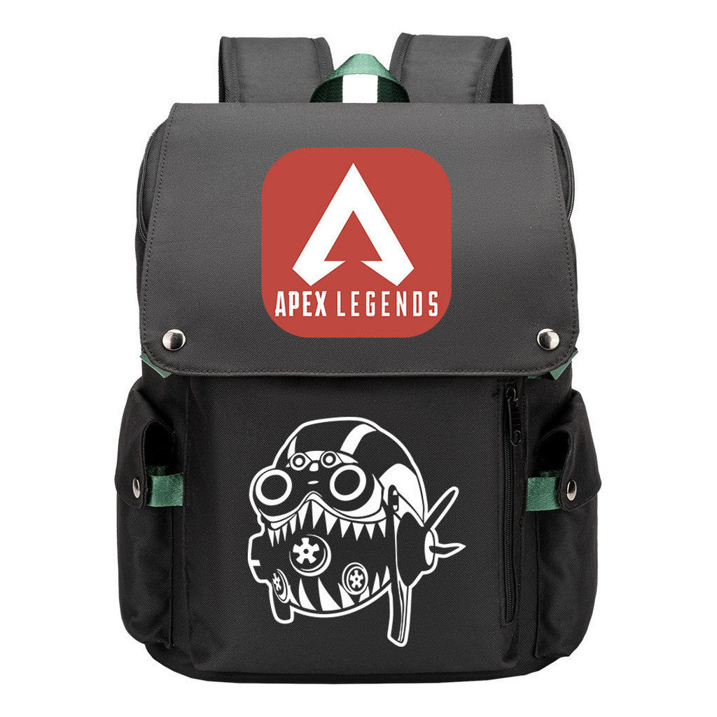 Apex Hero Print Usb Charging Head Youth School Bag Casual Backpack