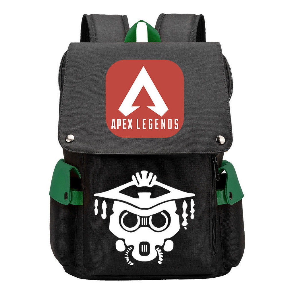 Apex Hero Print Usb Charging Head Youth School Bag Casual Backpack