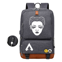 Apex Hero Print Usb Student Backpack For Leisure Travel Backpack