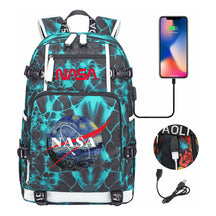 Nasa Fashion Printed Student Backpack With Large Capacity Leisure Travel Backpack