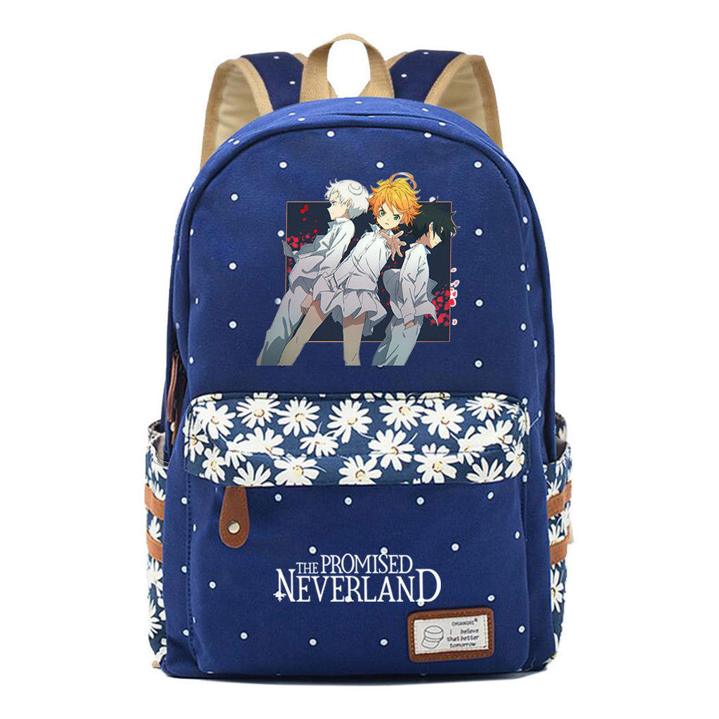 Promised Dream Island Printed Student Backpack, Floral Casual Backpack