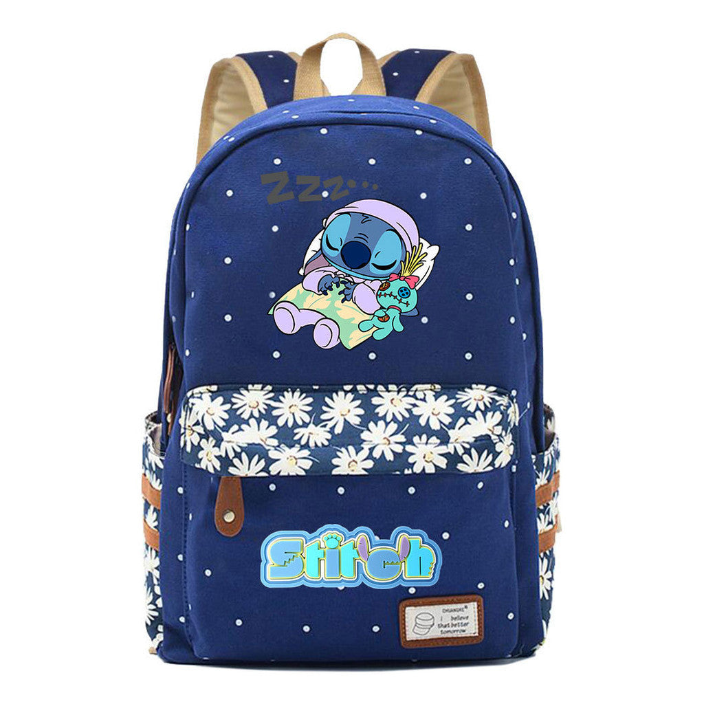 Interstellar Baby Stitch Printed Youth Student Backpack Casual Backpack