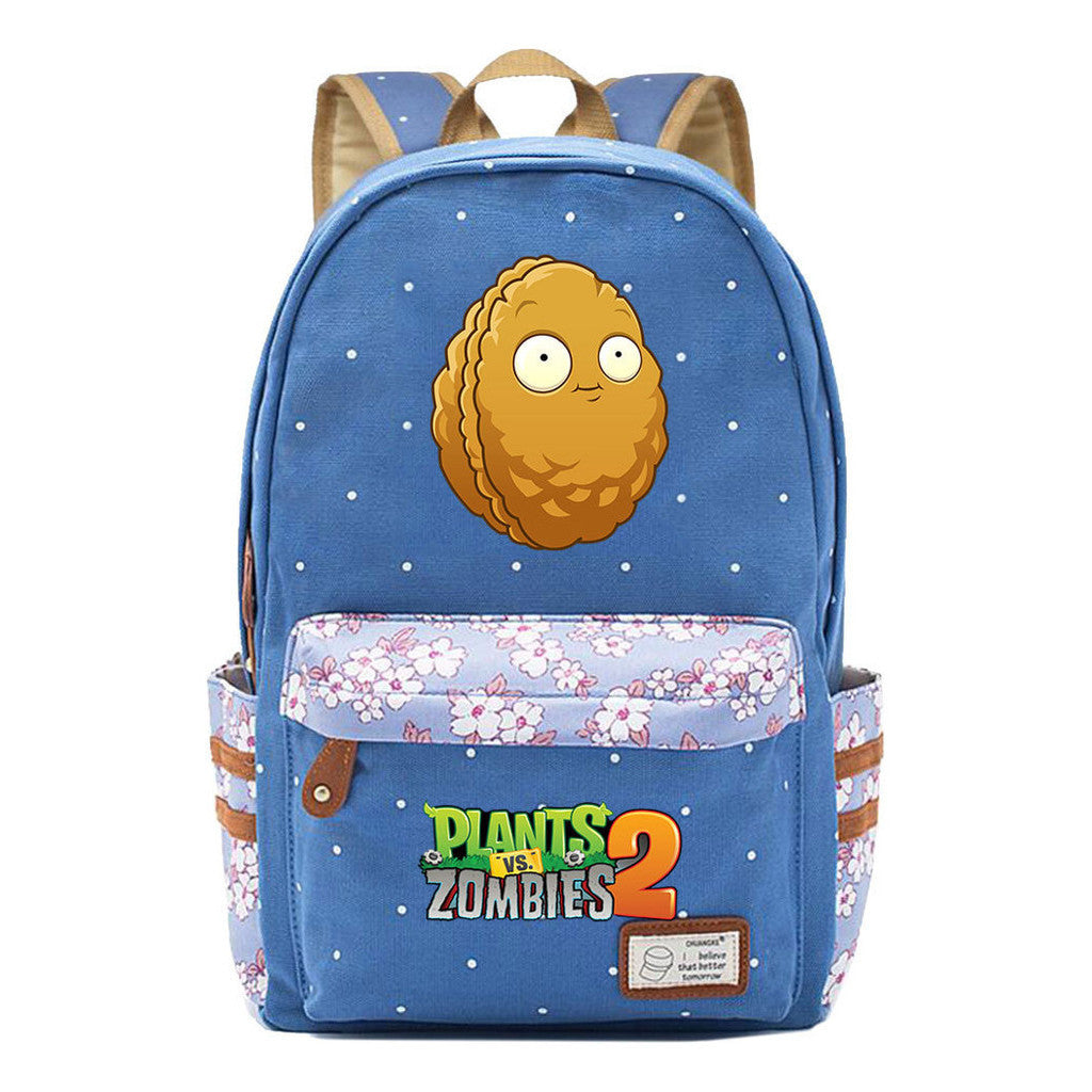 Game Plants Battle Printed Teenage Girl Student Backpack For Men And Women's Leisure Backpack