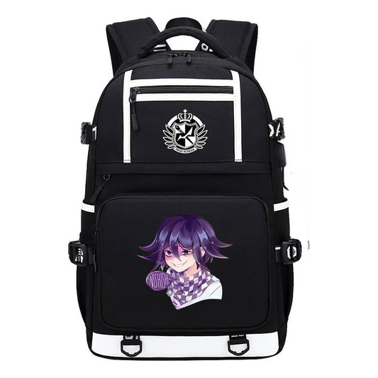 Cartoon Cartoon Printed Usb Youth Student Backpack Men's And Women's Backpack Leisure Travel Backpack