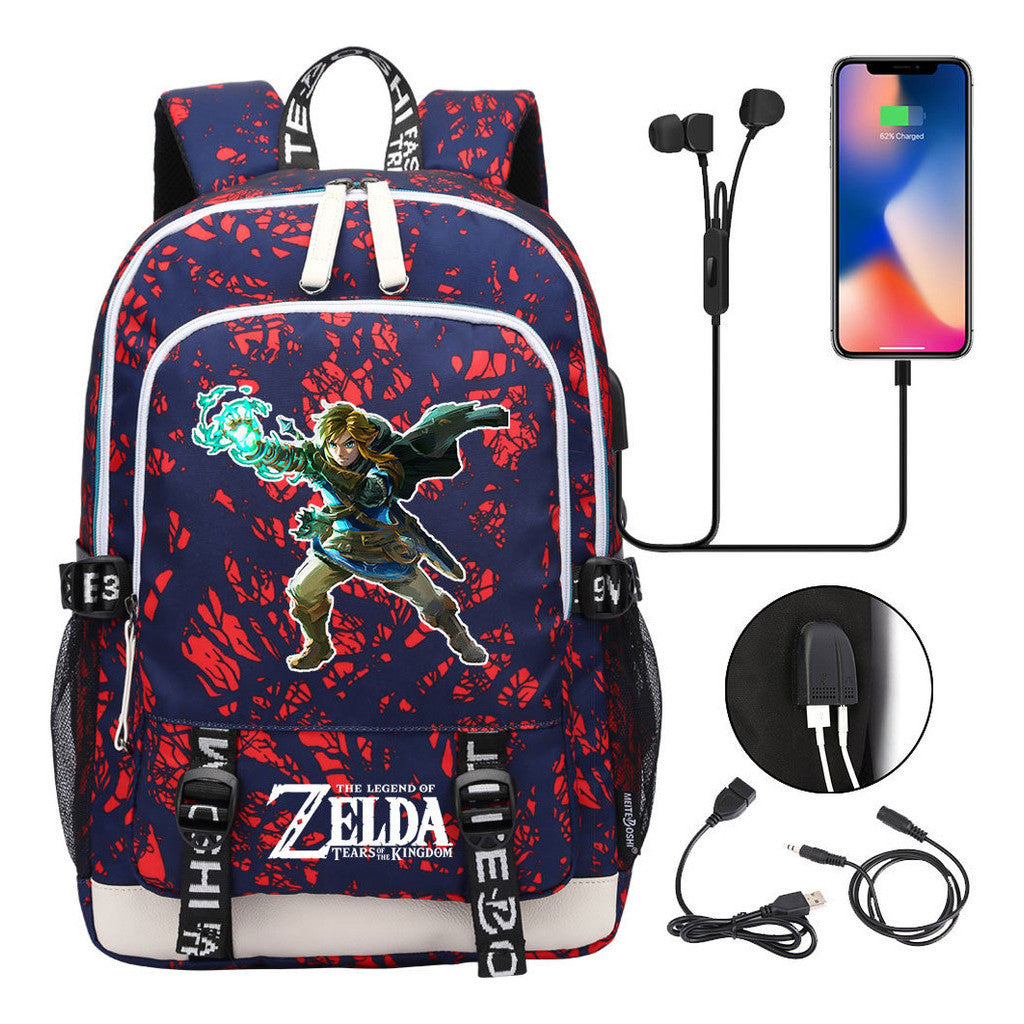 Usb Teen School Bag Men's And Women's Sports Backpacks