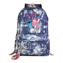 Interstellar Baby Stitch Printed Youth Student School Bag Casual Weaving Strap Backpack