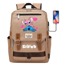 Anime Star Baby Stitch Printed Student Backpack For Men And Women With Casual Magnetic Buckle Backpack