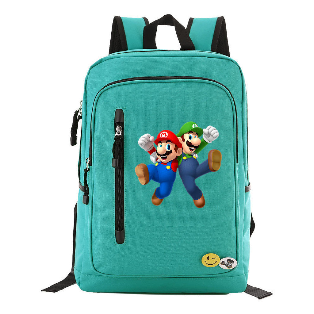 Game Super Mario Print Youth Student School Bag Leisure Travel Backpack