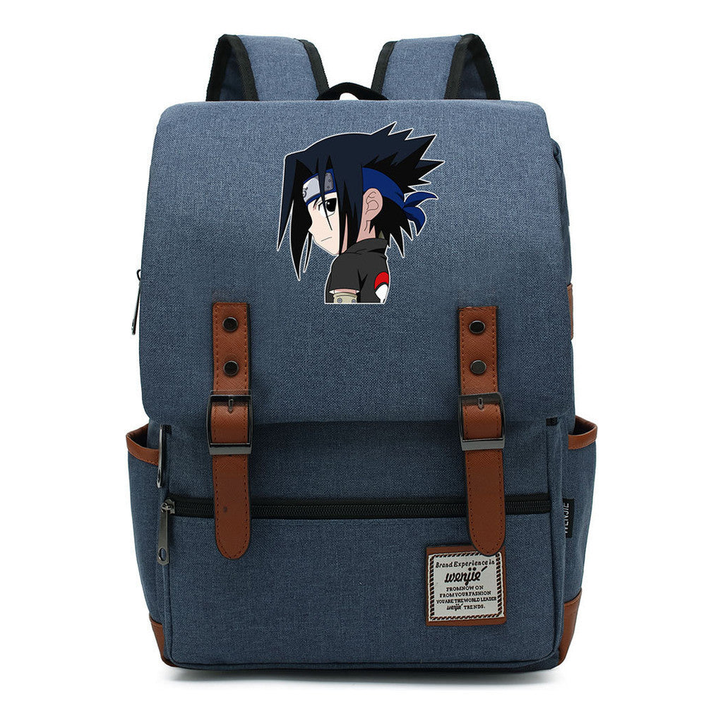 Naruto Printed Teenage Student Backpack For Men And Women, Casual Belt Buckle, Classic Backpack