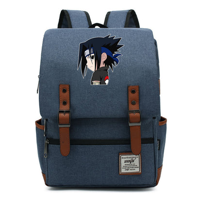 Naruto Printed Teenage Student Backpack For Men And Women, Casual Belt Buckle, Classic Backpack
