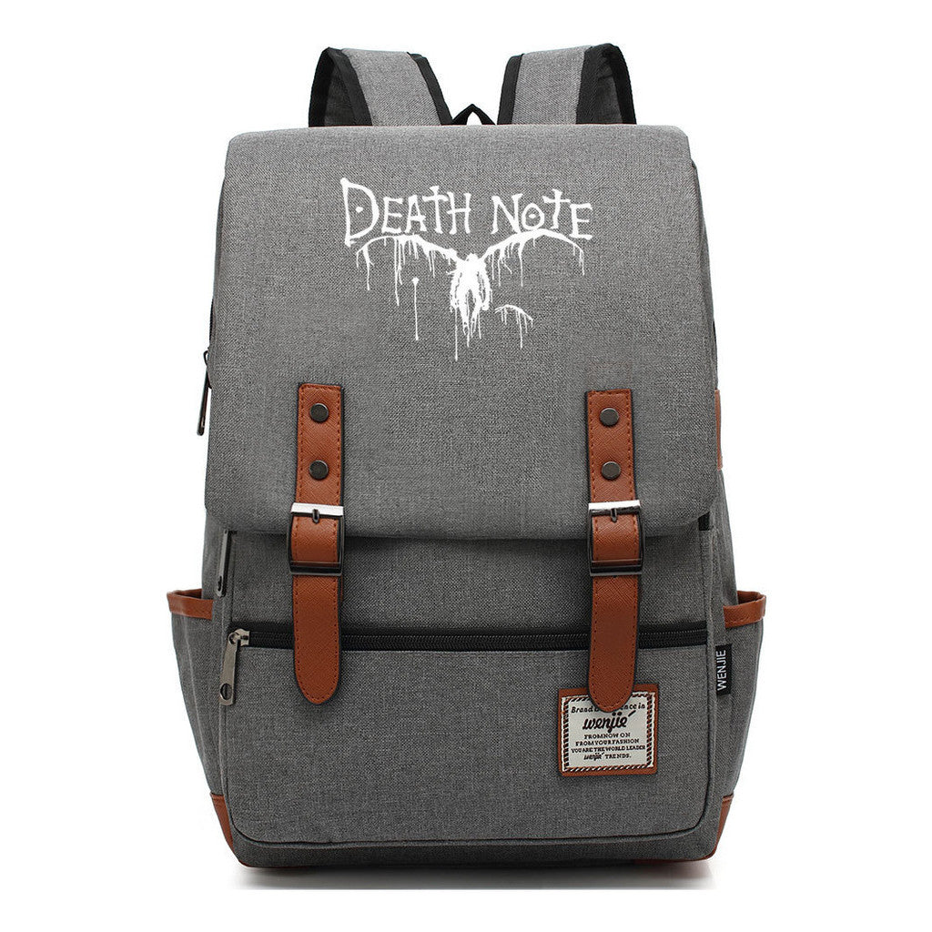 Manga Death Note Youth Student School Bag Men's And Women's Leisure Belt Buckle Backpack