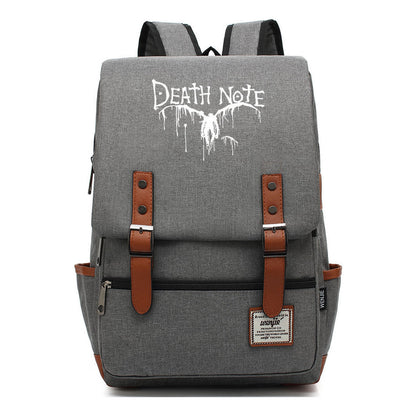 Manga Death Note Youth Student School Bag Men's And Women's Leisure Belt Buckle Backpack