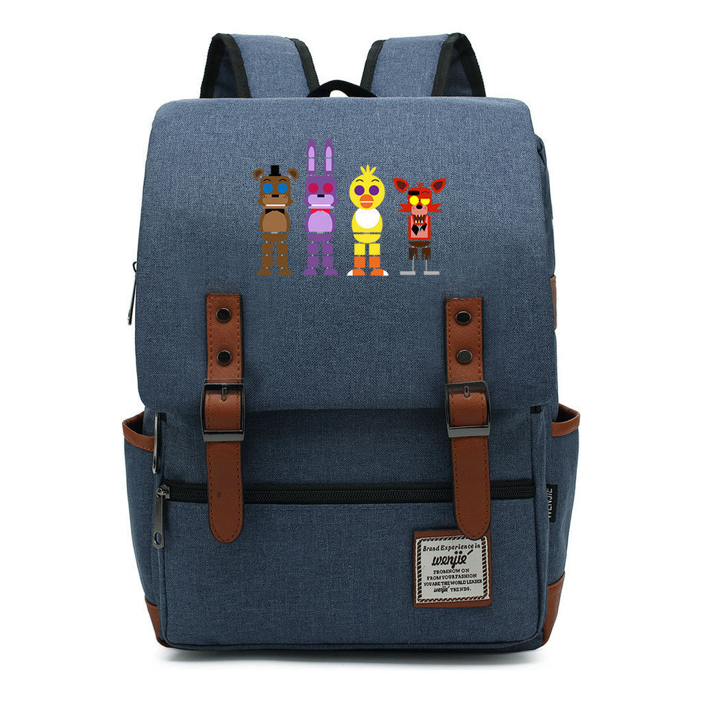Toy Bear Game Printed Youth Student School Bag Casual Classic Backpack