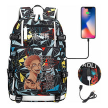 Printed Usb Youth Student Backpack For Men And Women's Leisure Large Capacity Travel Backpack