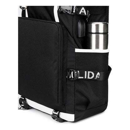 Printed Usb Youth Student Backpack For Men And Women's Leisure Large Capacity Travel Backpack