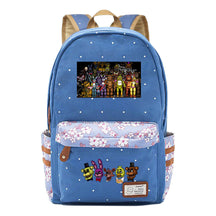 Toy Bear Game, Fashionable Print, Teenage Girl Student Backpack, Casual Canvas Backpack