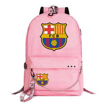 Sports Football Star Printed Usb Student Backpack For Leisure Travel Backpack