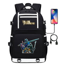 Cartoon Anime Deformation Mecha Print Usb Student Backpack For Men And Women Backpack Leisure Travel Bag