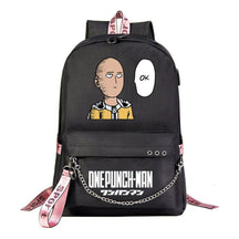 Comic One Punch Superman Printed Usb Youth Student Backpack Men's And Women's Leisure Travel Backpack
