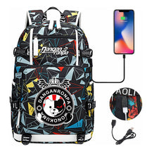 Bullet Theory Breaks Usb Large Capacity Youth Student Backpack Men's And Women's Leisure Travel Backpack
