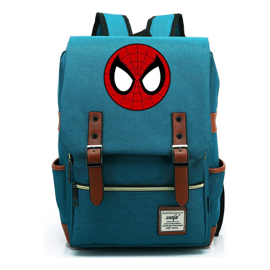 Superhero Printed Youth Student Backpack, Classic Backpack For Men And Women