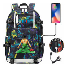 Pirate King Lufei Printed Youth Student Backpack With Large Capacity Leisure Travel Backpack