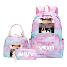 Naruto Student Girl Backpack Lunch Bag Three Piece Set Backpack Set