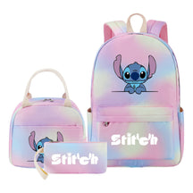 Interstellar Baby Stitch Youth Student Girls School Bag Lunch Bag Three Piece Set Backpack Set
