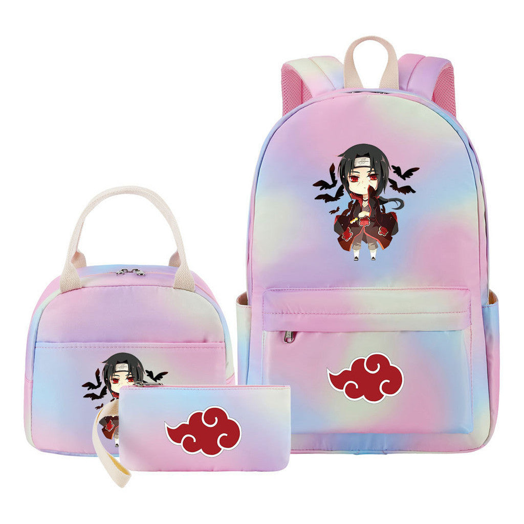 Naruto Girls School Bag Lunch Bag Three Piece Set Backpack Set