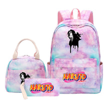 Naruto Student Girl Backpack Lunch Bag Three Piece Set Backpack Set