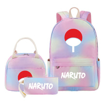 Naruto Student Girl Backpack Lunch Bag Three Piece Set Backpack Set