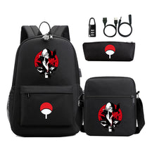 Naruto Usb Password Lock Year Student School Bag Three Piece Set Backpack Set