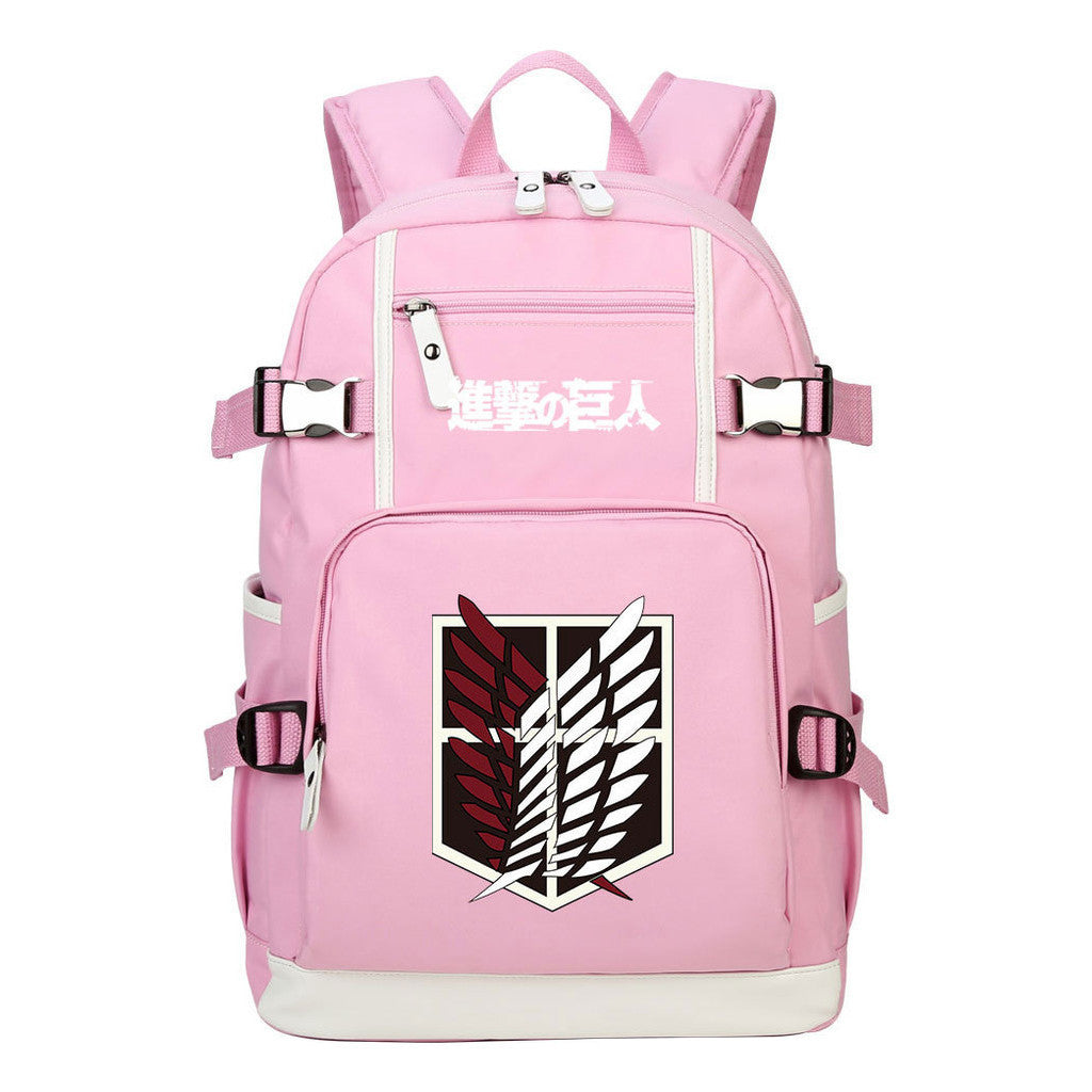 Giant Wings Of Anime Attack, Youth Student School Bag, Men's And Women's Backpack, Leisure Travel Backpack