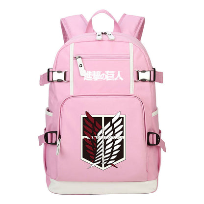 Giant Wings Of Anime Attack, Youth Student School Bag, Men's And Women's Backpack, Leisure Travel Backpack