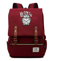 School Of Witchcraft And Wizardry Youth Student Backpack Usb Men's And Women's Leisure Belt Buckle Backpack