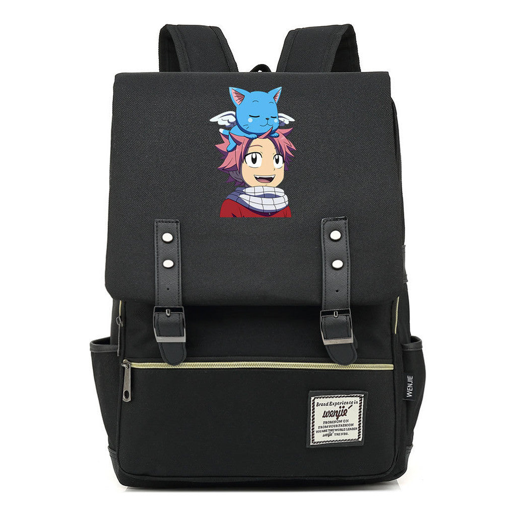 Printed Schoolbag Leisure Belt Buckle Classic Backpack For Young Students