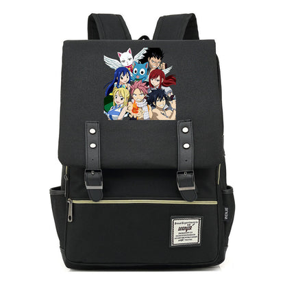 Printed Teenage Student Backpack For Men And Women With Casual Belt Buckle Classic Backpack 38*27*12.5cm