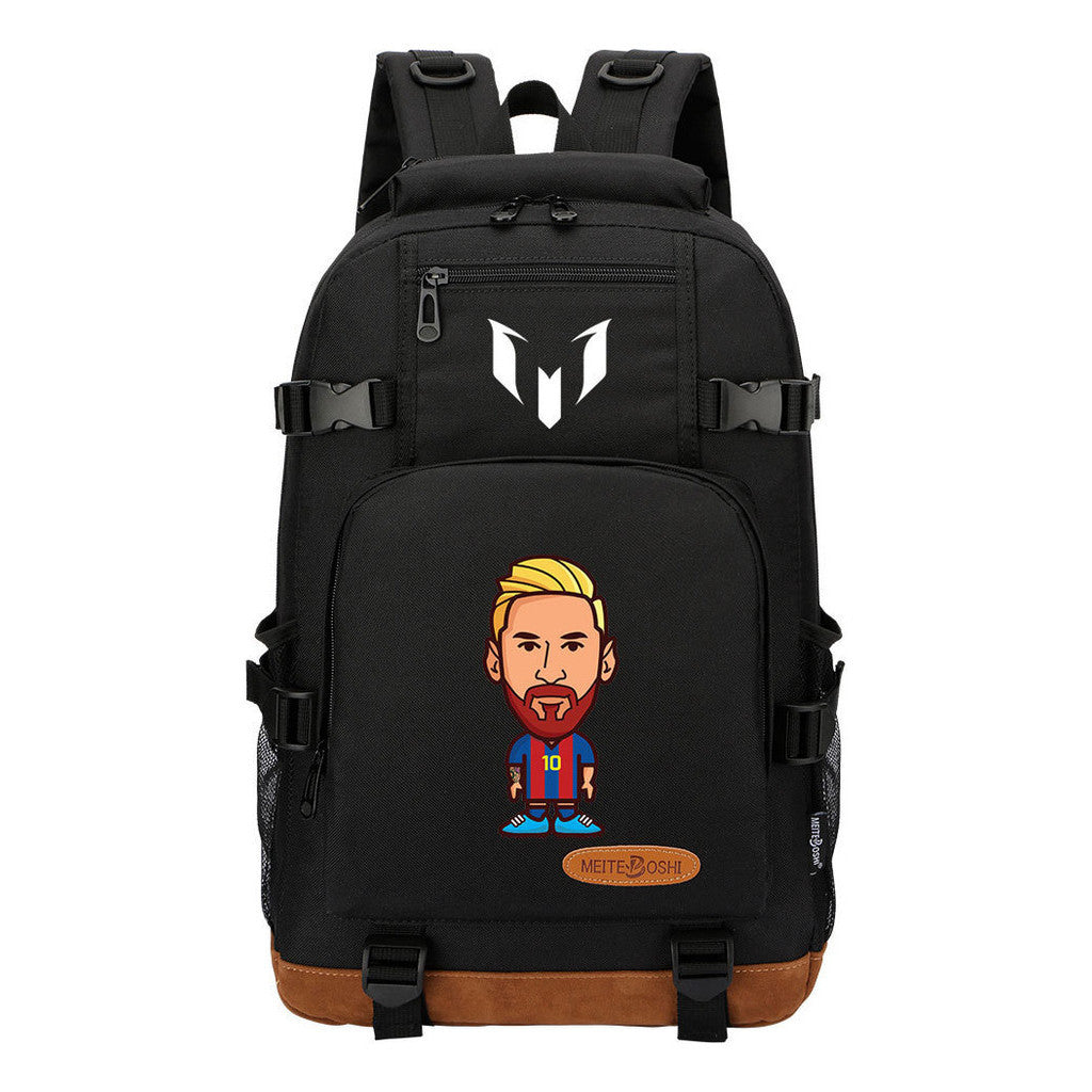 Sports Football Star Printed Youth Student Backpack Backpack