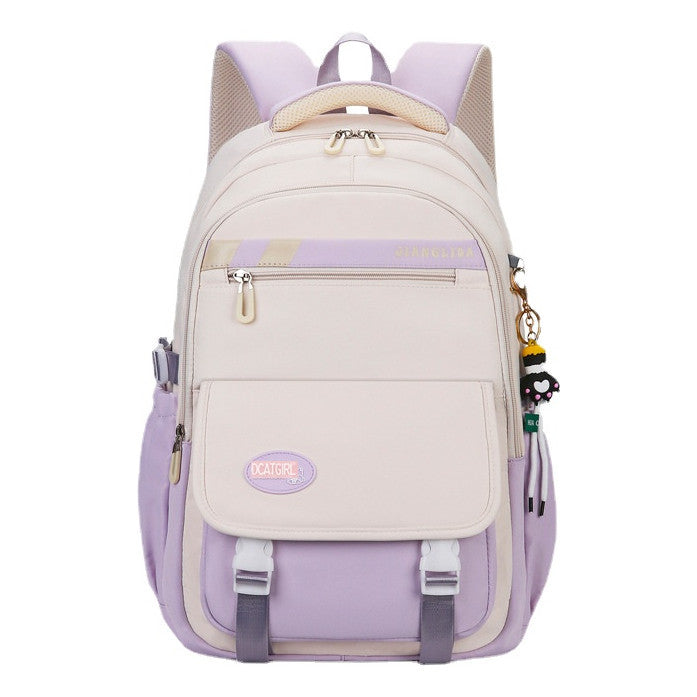 Reducing Load And Protecting Spine, Simple And Large Capacity Student Girl Backpack