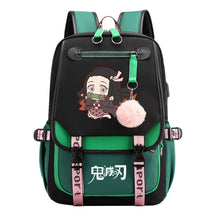 Cartoon Fashion Usb Youth Student Backpack Boy's And Girl's Leisure Ribbon Flip Backpack
