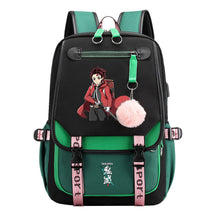 Comic Cartoon Fashion Usb Student Backpack Casual Woven Flap Backpack