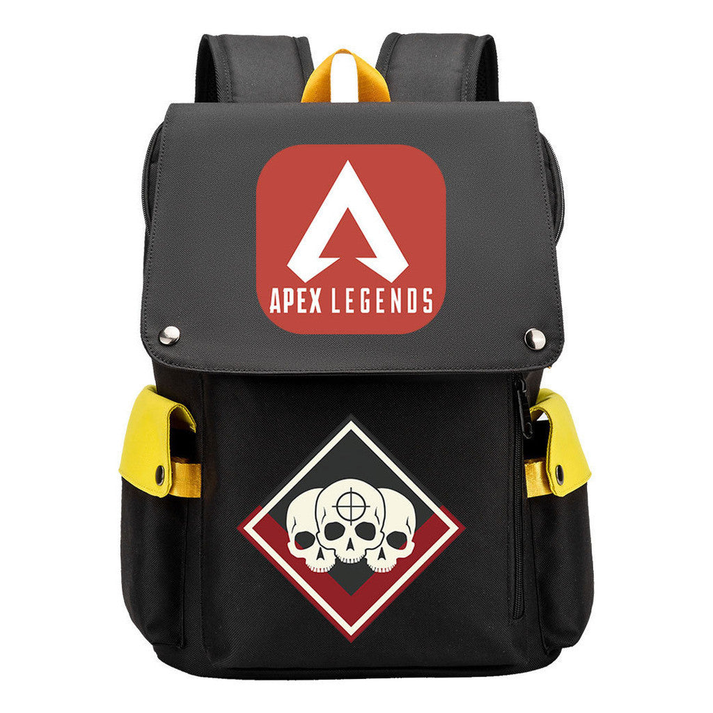Apex Hero Print Usb Charging Cap Headpiece Student Backpack Leisure Backpack