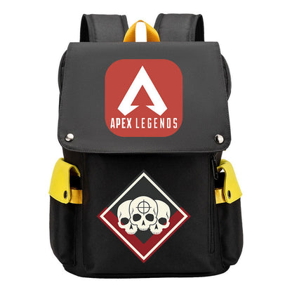Apex Hero Print Usb Charging Cap Headpiece Student Backpack Leisure Backpack