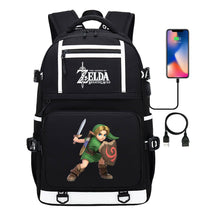 Legend Of Zelda Printed Usb Youth School Bag Backpack Leisure Travel Bag