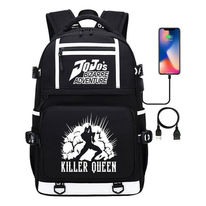 Comic Joe's Wonderful Adventure Print Usb Youth Student Backpack For Men And Women's Leisure Travel Backpack