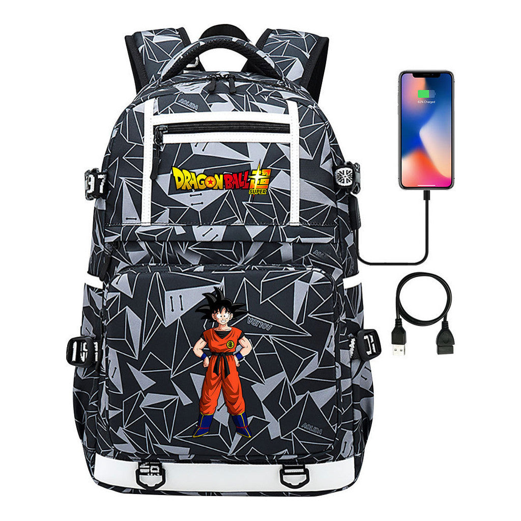 Seven Dragon Ball Usb Youth Student School Bag Men's And Women's Backpack Leisure Travel Bag